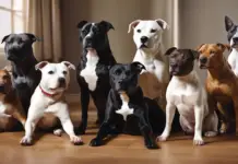 Les Staffordshire Bull Terriers et la cohabitation avec diverses races de chiens photos de plusieurs staffies